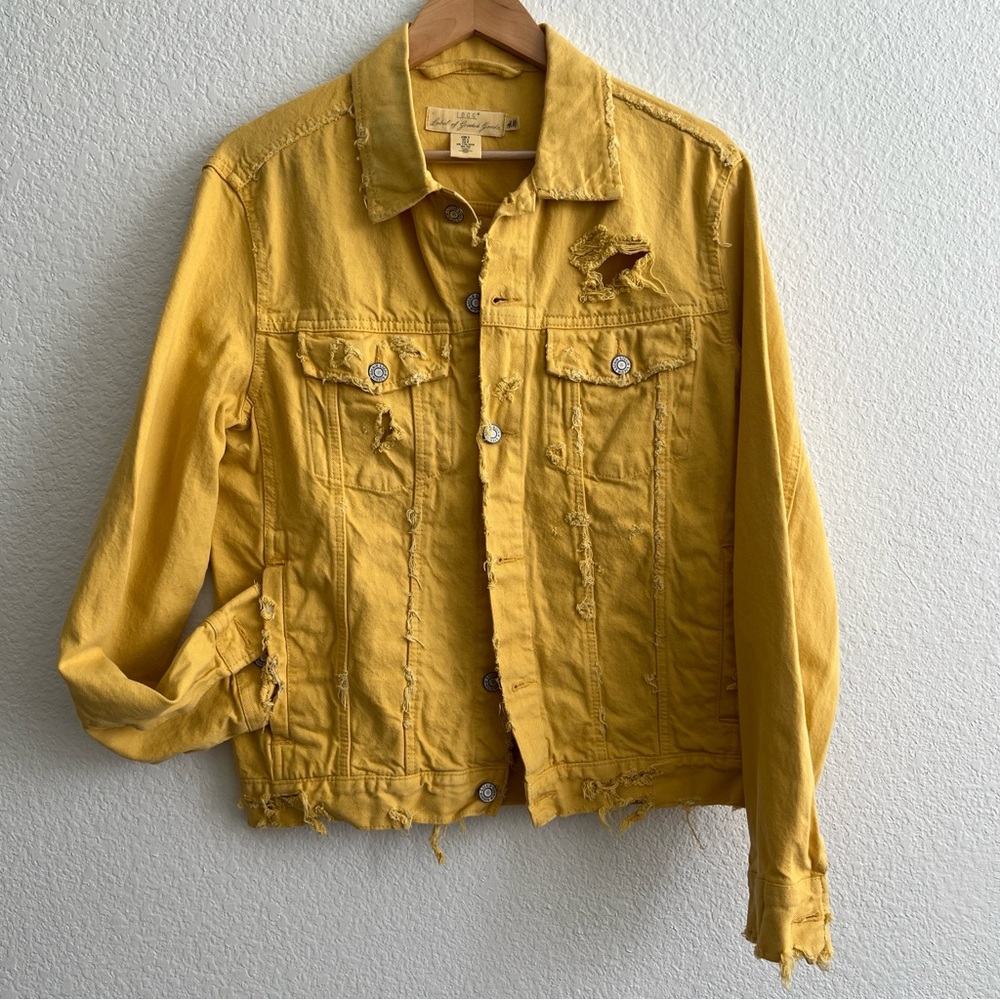 H&M mustard yellow denim jacket